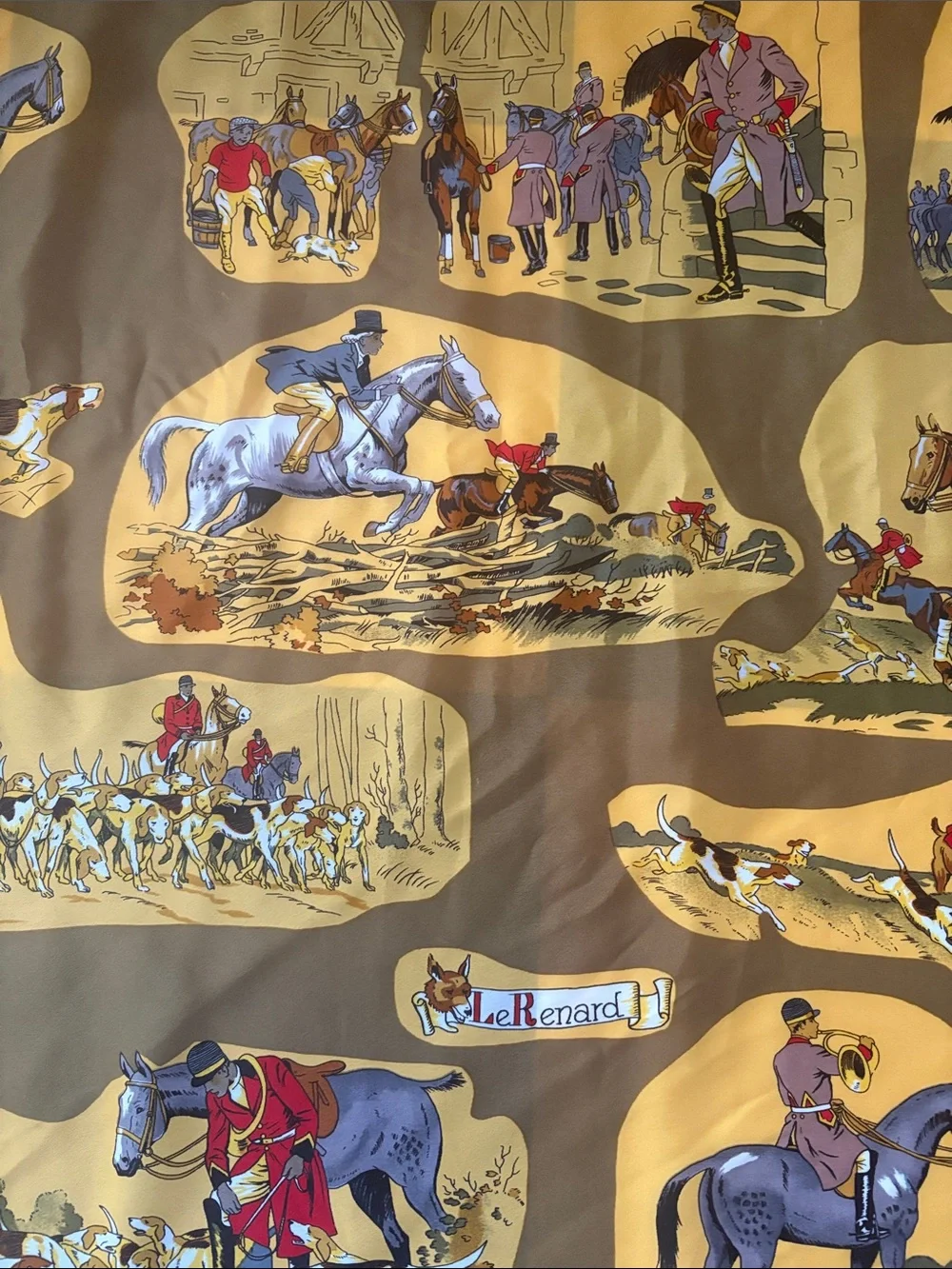 Vintage Gianni Versace 100% silk equestrian scarf